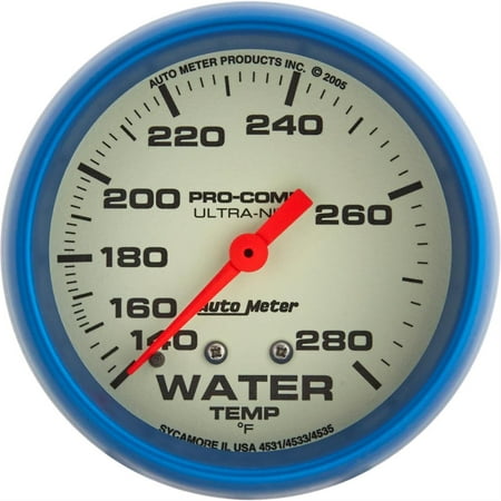 AutoMeter 4531 Ultra-Nite Mechanical Water Temperature Gauge