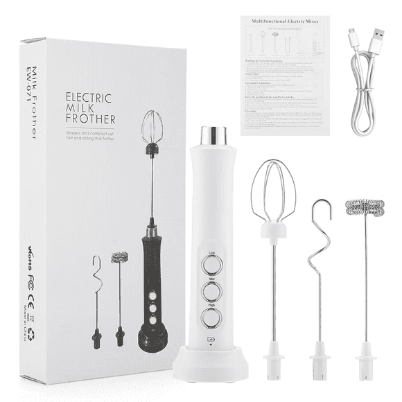 Licuadora eléctrica Milk Frother con espumador de leche para café, 3 en 1