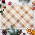 thumbnail image 3 of Aoile 10x13 Washable Large Area Rug, Christmas Decoration Carpet, Geometric Checkered Throw Mat Floor Carpet for Living Room, Coffee, 3 of 10