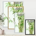 thumbnail image 4 of Designart 'Detail of Dark Green Bamboo and Leaves II' Traditional Framed Canvas Wall Art Print, 4 of 5
