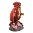 thumbnail image 2 of Ebros Colorful Fairy Garden Fruits And Berries Green Red Apple Dragon Statue, 2 of 4
