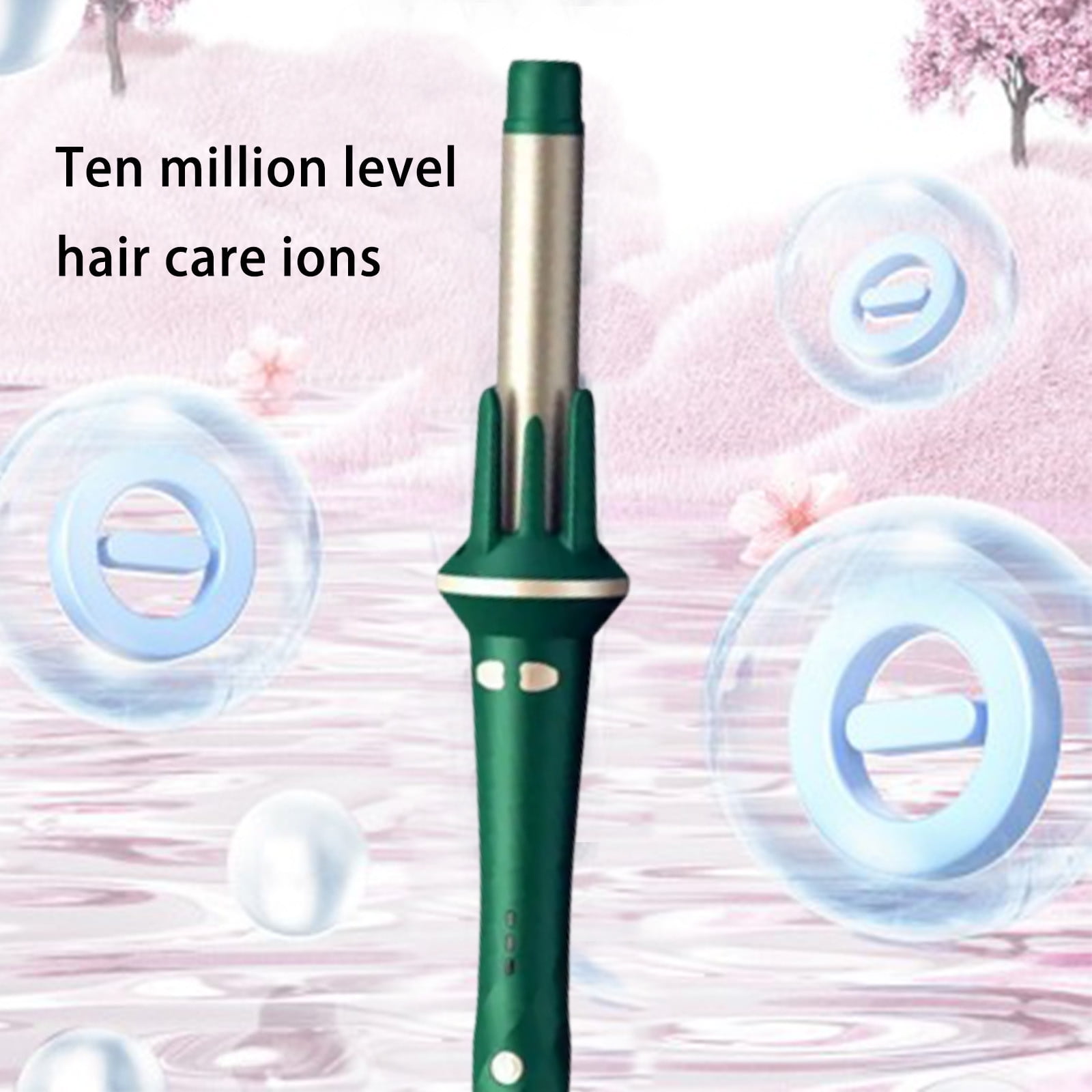 Betivan 2 Counts 2 Inch Curling Iron, Tourmalines Ceramic Curling Iron,Auto Rotate Left Rotate Right Rotate Barrel Produces Classic Curls – For Use On Short, Medium, Long Hair Green Purple