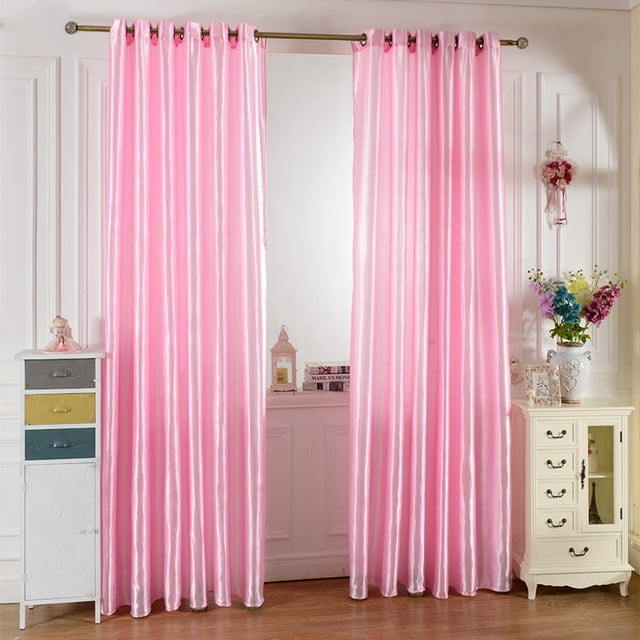 Cortina Opaca para ventana de Puerta de Estilo Coreano, decoracia para Baña, Sala de Estar, Rosa, Gris, 100 x 250 cm, Antialérgico, Resistente A Los Rayos UV,