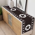 thumbnail image 4 of Western Star Tribal Table Runner - 72 Inch Long, Kitchen Dining Table Runner Dresser Scarves, Brown Texas Ethnic Stars Abstract Art Farmhouse Decor for Coffee Tables Wedding Party Banquet, 4 of 8