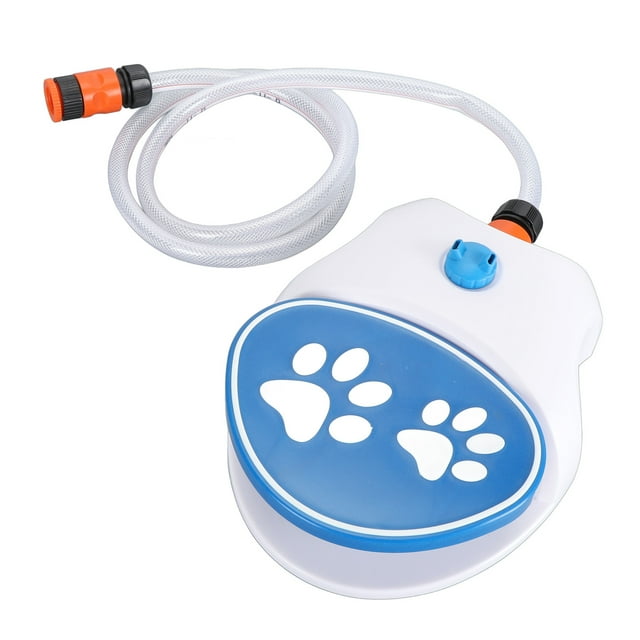 Outdoor Dog Water Fountain, Step On Dog Water Dispenser Leakproof with Hose for Pets for Lawn
