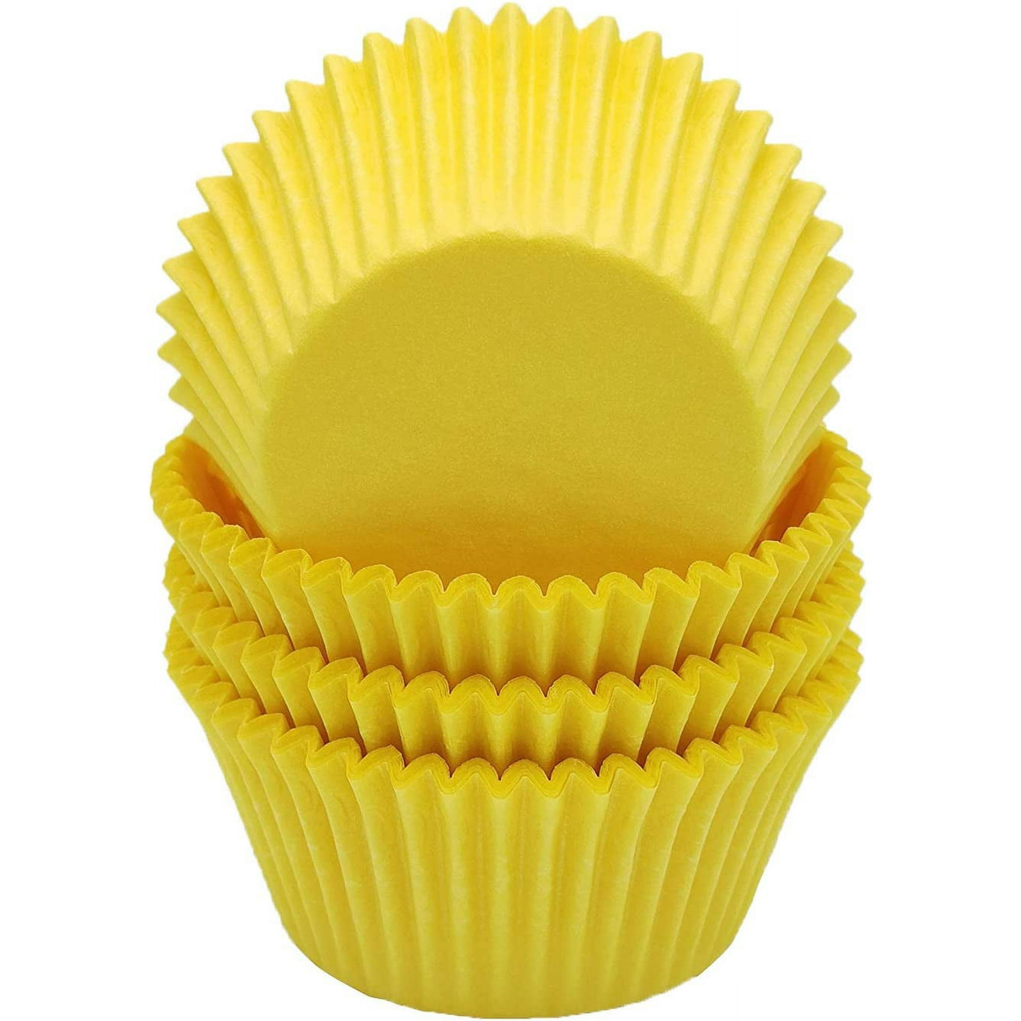 Premium Yellow Greaseproof Cupcake Liners Muffin Paper Baking Cups Standard Size 100 Count Walmart