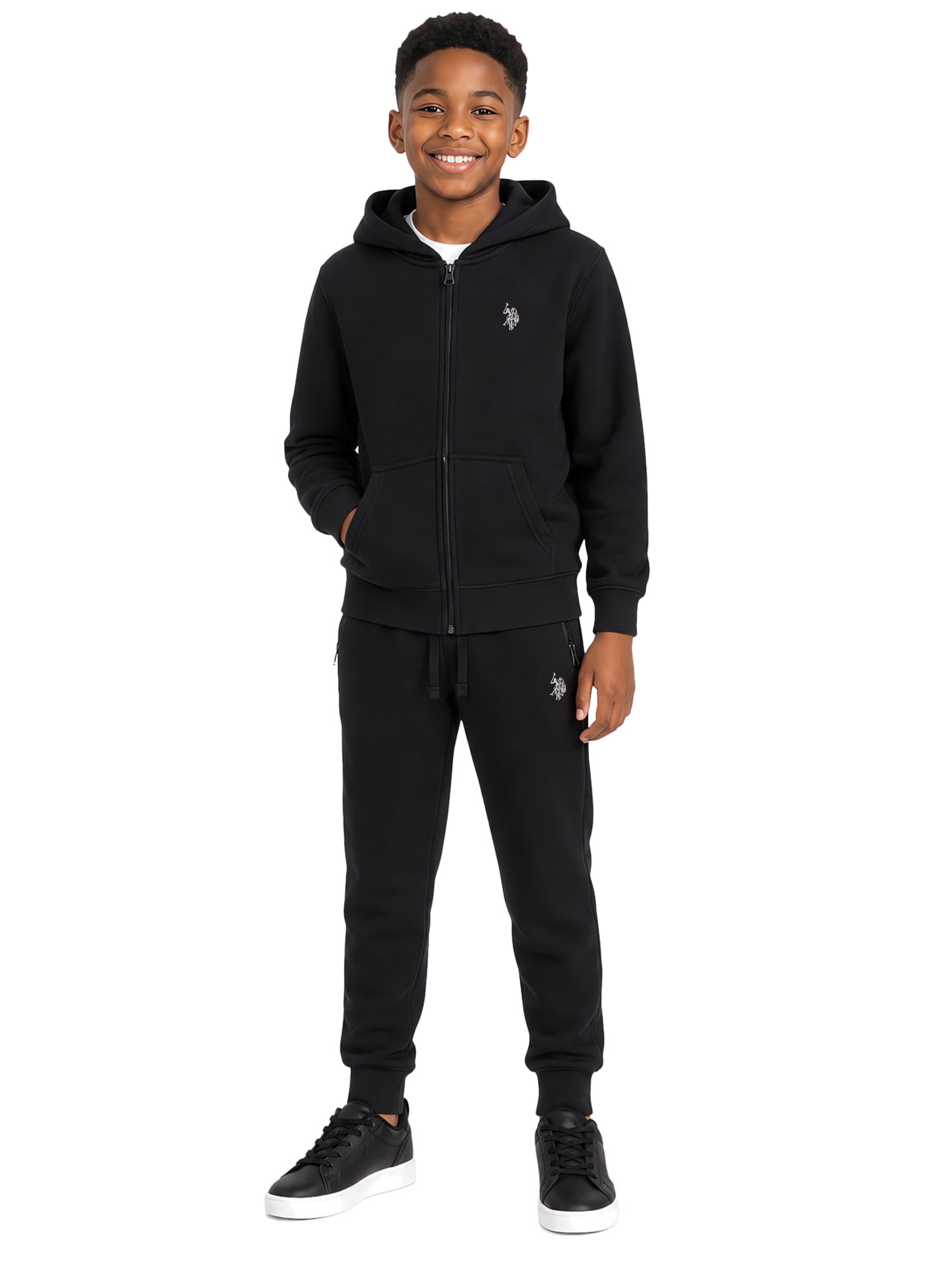 U.S. Polo Assn. Boys Fleece Zip-Up Hoodie, Sizes 4-18