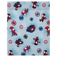 Marvel Spidey 5pc Toddler Bedding & Blanket Bundle, Toddler Bed, Boy, Blue, Polyester