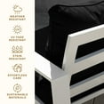 thumbnail image 4 of Cabana Stripe Black & Ivory Deep Seating Cushion Set, 4 of 8