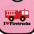 thumbnail image 4 of Inktastic I Heart Firetrucks Boys or Girls Baby Bib, 4 of 4
