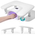 thumbnail image 1 of Reposabrazos para U&ntilde;as con 4 Soportes Ajustable Coj&iacute;n de Cuero Soporte para Manicura Pedicura en Forma de U Almohada Esponja de Mano Nail Arm Rest para Tecnolog&iacute;a de U, 1 of 7