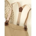 thumbnail image 5 of A Three-Piece Set for Baby Boys Featuring a White Short-Sleeve Shirt, Khaki Shorts, And a Complimentary Belt with a Bow Tie, for Outdoor, 5 of 8