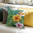 thumbnail image 3 of PRATYUS Decor Holiday Pillow Case Flowers Leaves Pattern Sofa Couch 24x24in, 3 of 5
