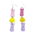 thumbnail image 2 of Bonitos pendientes de Pascua, pendientes colgantes, pendientes colgantes, joyas de Pascua, pendientes llamativos, a la moda, para fiestas de disfraces forma de conejo Yinane Pendientes colgantes, 2 of 7