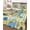 Yellow, variant on Twin Quilt Bedding Set, Blue Dinosaur Reversible Summer Quilt 3 Pieces, Palm Trees Mountains Modern Abstract Art Lightweight Bedspreads Coverlets with 2 Pillow Shams for All Seasons