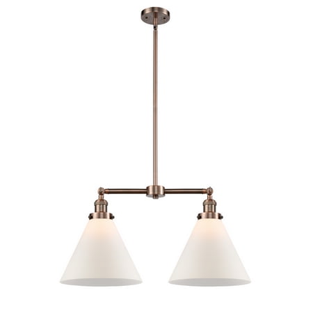 

Innovations 2-LT LED X-Large Cone 22 Chandelier - Antique Copper - 209-AC-G41-L-LED
