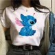 thumbnail image 3 of Camiseta de algodón para niños de Kawaii Disney Lilo Stitch, camiseta de verano con estampado de corazón de Stitch de dibujos animados, ropa bonita de Disney Anime para niños, 3 of 5