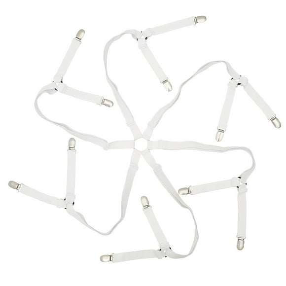 Bed Sheet Holder Straps Bed Sheet Holder Straps 12 Clips Bed Sheet Fasteners Adjustable Elastic Suspenders 6 Way Cross Bed Sheet Clips Bedding Accessories for and Square Mattresses Keep