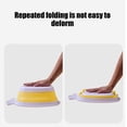 thumbnail image 5 of Aoznliie Collapsible Wash Basin, Apple Shape Space Saving Foot Soaking Tub for Cleaning, 12x13 inch Plastic Portable Basin for Camping Travel, Yellow, 5 of 6