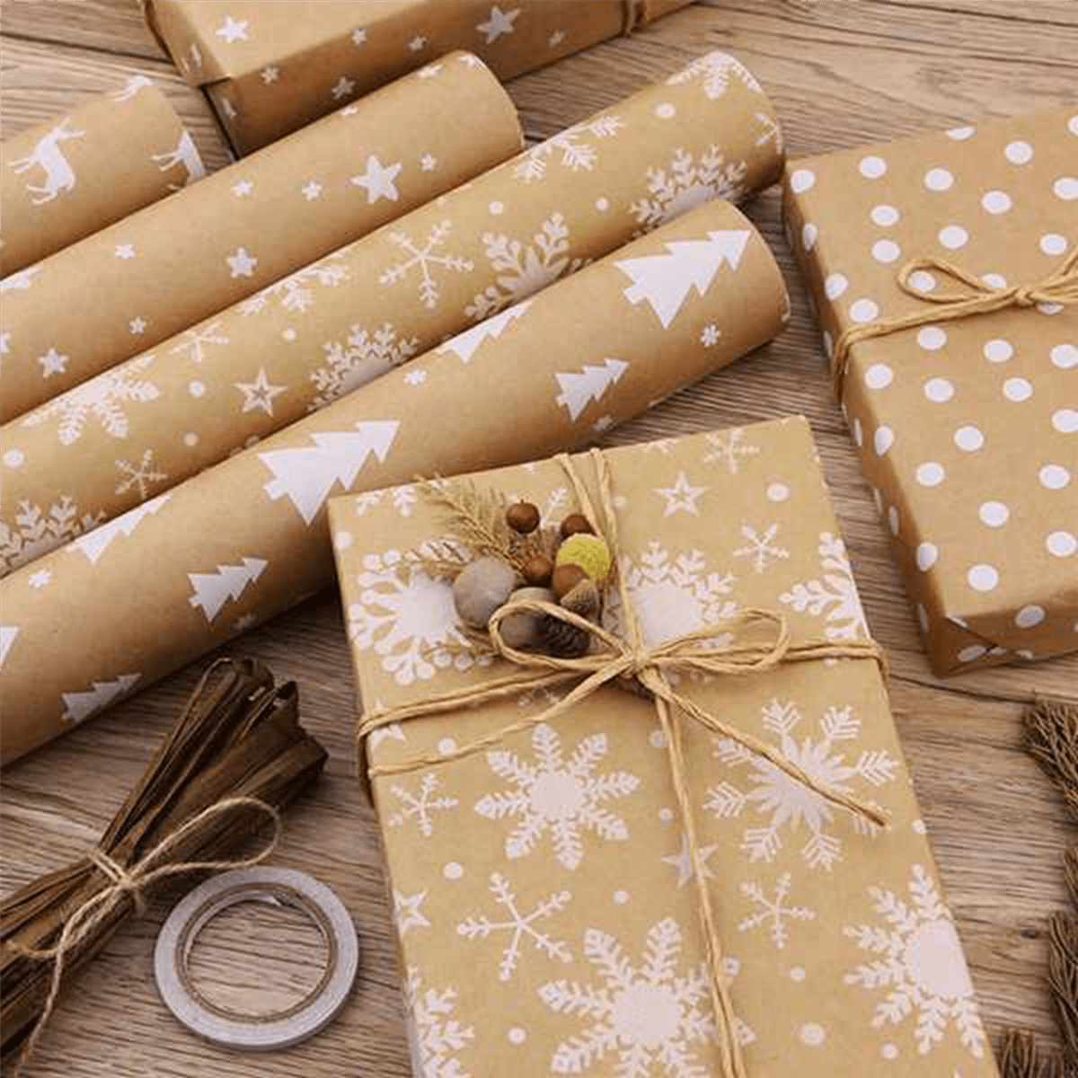 Wrapping Paper Sheets,for Christmas Birthday Party Wrapping Paper Set of 15 Gift Wrap Papers,Present