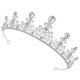 thumbnail image 3 of Tiara nupcial, corona para niñas de fiesta de bodas, elegante adorno de diamantes de imitación para la novia, 3 of 7