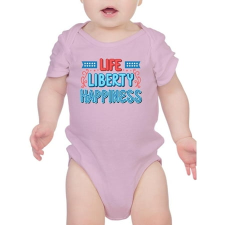 

Life Liberty Happiness Neon Bodysuit Infant -Image by Shutterstock Newborn