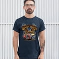 thumbnail image 3 of Tee Hunt Ridin' High T-shirt Biker Forever Chopper Rider American Eagle Men's Tee, Navy Blue, X-Large, 3 of 5