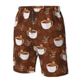 thumbnail image 4 of Pofeuu Cute Sloths Bear Relaxing In Coffee Cup Prin Men's Swim Trunks Quick Dry Bathing Suit Swimming Board Shorts Mesh Lining Beach Swimwear-3X-Large, 4 of 6