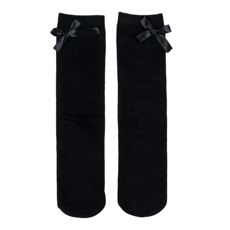 

Douhoow 2-8Y Girls Bow Knee High Stockings Toddler Bow Striped Socks