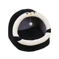 thumbnail image 2 of Cozy Cat & Dog Cave Bed | Semi-Enclosed Pet Tent with Plush Ball & Washable Mat | Portable Foldable Pet Bed for Indoor & Outdoor Use | 13.77" x 13.77" x 12.59", 2 of 6