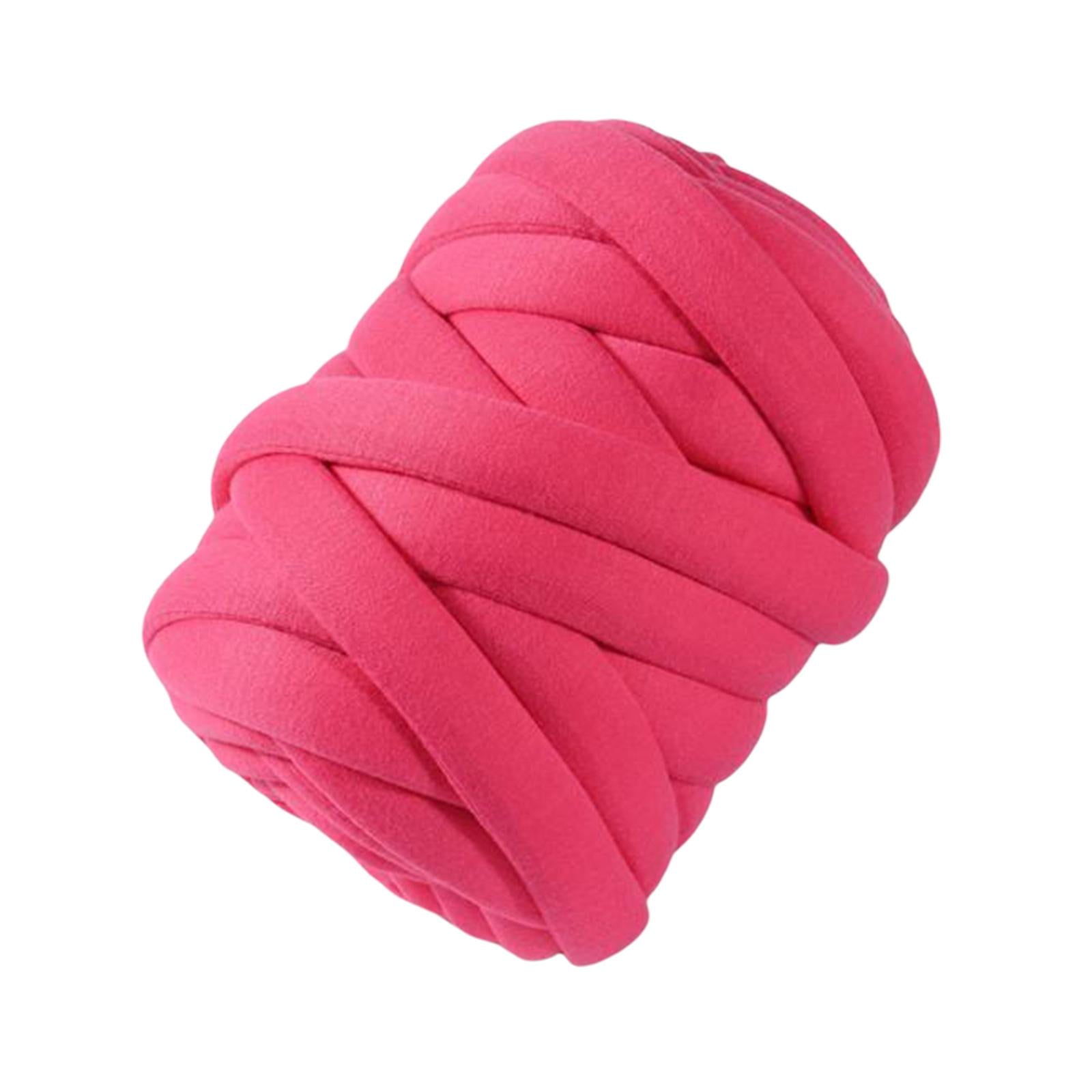 250G Chunky Yarn 18.6 Yards Super Bulky Yarn for Craft Braided Knot Crochet  Dusky Pink 
