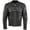 Black, variant on Milwaukee Leather LKM17011 Men's 3 Skull Head Premium Black Leather Motorcycle Jacket with CE Armor Small
