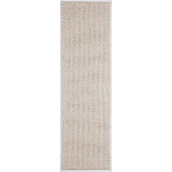Tayse Serenity Area Rug SRN1017 Modern Cream Bordered Lines 2' 6" x 7' 3" Rectangle