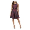 TOMMY HILFIGER Womens Burgundy Sleeveless Fit + Flare Party Dress 4