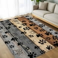 thumbnail image 4 of Gray Dog Paws 8x10 Area Rugs, Farmhouse Vintage Modern Grey Brown Wood Non-Skid Rubber Backing Large Rectangle Rugs - Living Room Bedroom Home Office, Indoor Floor Mat Carpets Washable Rug, 4 of 9