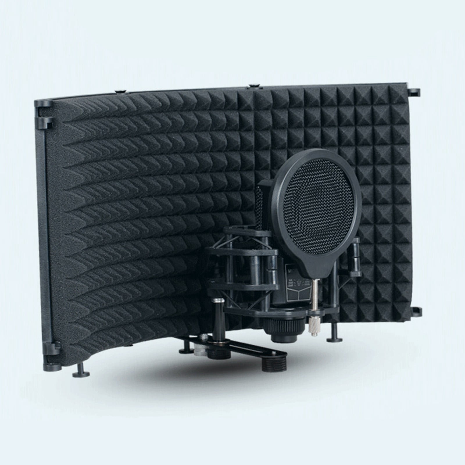 Versatile 3 Panel Mic Isolation Shield for Enhanced Sound Claritys in Various Recording Environment Foldable Foam Filter