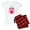 With Red Plaid Pant, variant on CafePress - Pink Pig Princess Women's Light Pajamas - Women's Short Sleeve Print T-Shirt and Pants Light Cotton Pajama Set