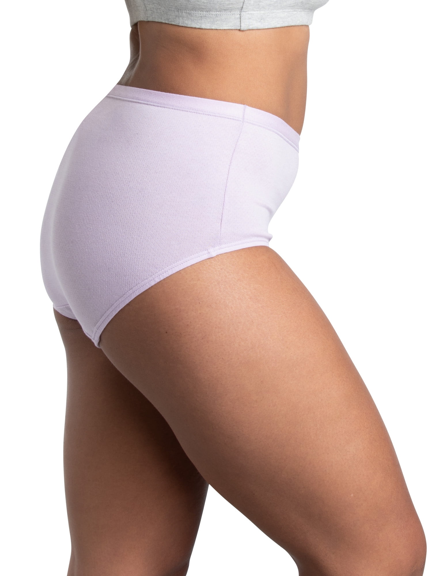 Fruit of the Loom Women's Breathable Cotton-Mesh Brief Underwear, 6 Pack 