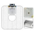 thumbnail image 3 of DecorRack Plastic Sink Protectors, 12" x 11" Kitchen Sink Mat, White (2 Pk), 3 of 9