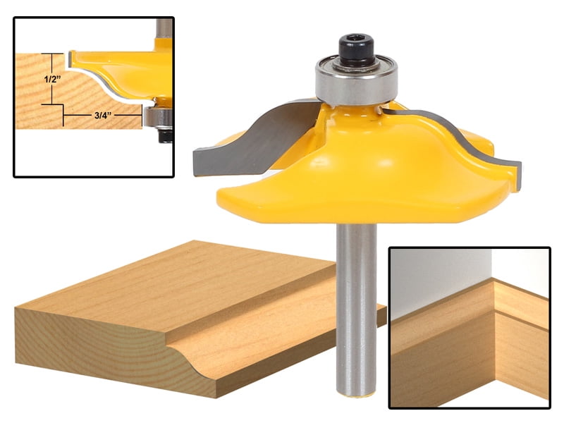 Small Door Panel & Baseboard Ogee Molding Router Bit 1/4" Shank