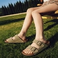 thumbnail image 6 of Minglewis Men Women Cork Footbed Slide Sandals, Arch Support Comfort Double Buckle Strap Casual Sandals for Daily Wear, 6 of 9