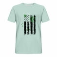 thumbnail image 3 of Njoeus Men's Fashion Usa American Flag Printed Shirts Short Sleeve Casual Blouse Tops Loose Fits Round Neck Novelty Graphic Tee Shirt Men Big & Tall Shirts 3X 4X 5X Mint Green Summer Savings, 3 of 3
