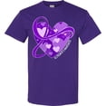 thumbnail image 3 of Inktastic Alzheimers Awareness Purple Ribbon Around Heart T-Shirt, 3 of 5