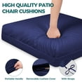 thumbnail image 3 of Baibu Outdoor Chair Cushions 19 x 19 x 4 Inch Deep Seating Cushion with Ergonomic Lumbar Support Pillow Patio Furniture Sofa Replacement Cushions,Navy Blue, 3 of 8
