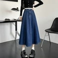 thumbnail image 2 of 2025 Spring Summer New High Waist Slim Fit Casual Midi Denim Skirt for Women Jeans for Women, 2 of 6