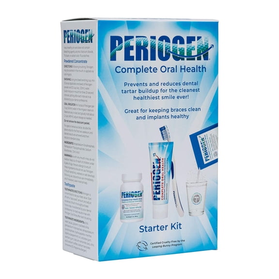 Periogen Starter Kit - Your Best Value on Periogen Oral Care! (Photo depicts kit Contents)  USD$3495USD$34.95