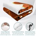 thumbnail image 4 of Twin Quilt Set 68''x86'', Burnt Orange Lightweight Summer Bedspread Coverlet Set with 2 Pillow Shams, Sparkle Gold Stained Floral Flower Art Breathable All Season Quilt Bedding for Dorm/Bedroom, 4 of 9