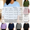 thumbnail image 3 of thefmos Women's V Neck 3/4 Sleeve Pullover Blouse with Pocket Plus Size Solid Color Casual Top Trendy Fall Spring Outfit, White 2XL, 3 of 7