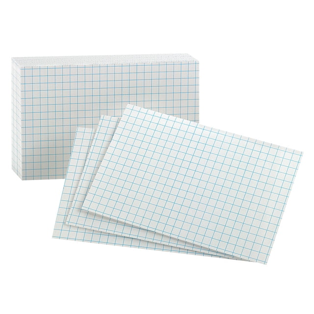 Tarjetas índice Oxford, cuadriculadas, 3x5 c/100