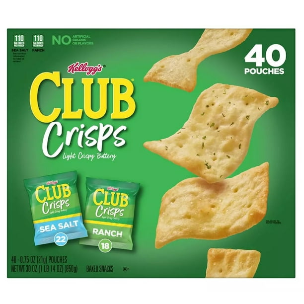 Kellogg's Club Crisps Crackers Variety Snack Packs, 40 pk.